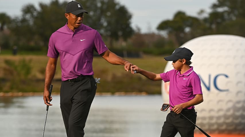 Team Woods off to fun, fast start at PNC Championship