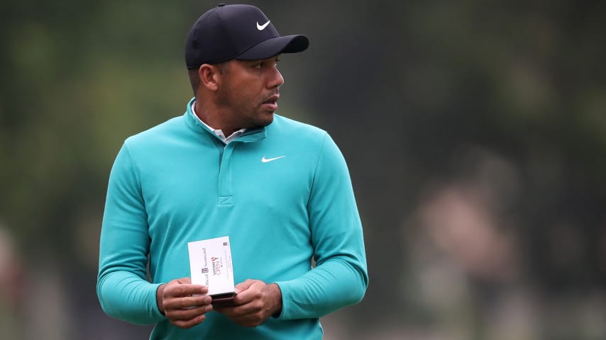 NAPA, CALIFORNIA - SEPTEMBER 10: Jhonattan Vegas of Venezuela stands on the 13th hole during round one of the Safeway Open at Silverado Resort on September 10, 2020 in Napa, California. (Photo by Sean M. Haffey/Getty Images)