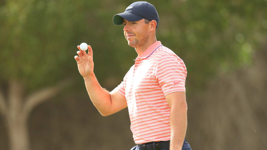 Rory McIlroy leads by one at the Abu Dhabi Championship