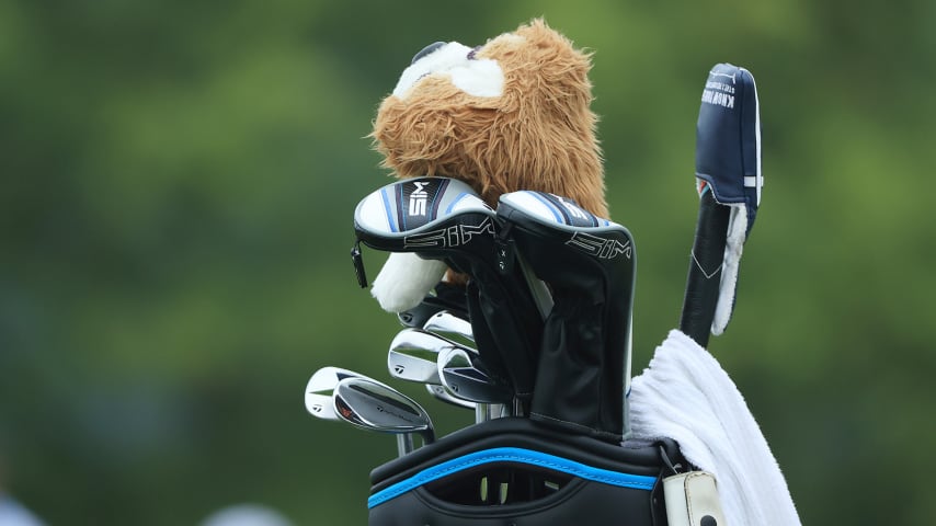 DUBLIN, OHIO - JULY 17: A detail view of the clubs in the bag of Rory McIlroy of Northern Ireland during the second round of The Memorial Tournament on July 17, 2020 at Muirfield Village Golf Club in Dublin, Ohio. (Photo by Sam Greenwood/Getty Images)