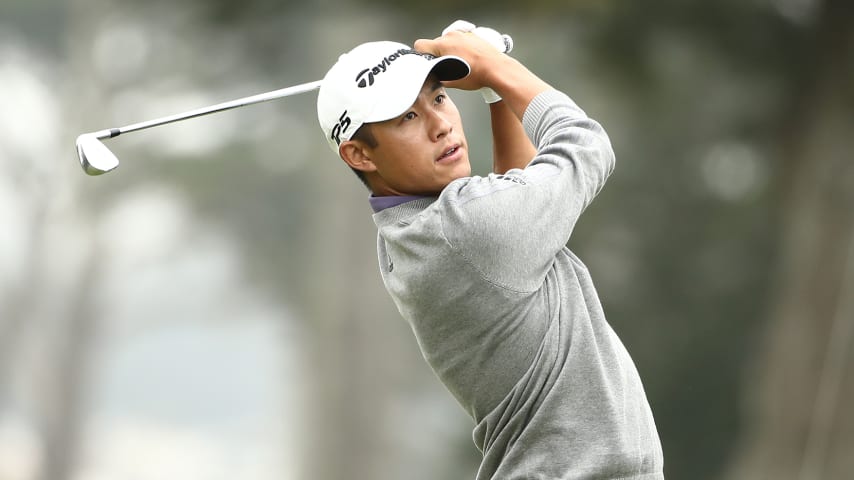 SAN FRANCISCO, CALIFORNIA - AUGUST 09: Collin Morikawa of the United States plays his shot from the third tee during the final round of the 2020 PGA Championship at TPC Harding Park on August 09, 2020 in San Francisco, California. (Photo by Ezra Shaw/Getty Images)