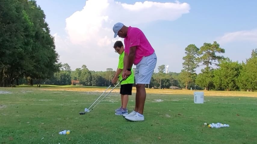 Young fan of Dustin Johnson meets his hero thanks to Dreams Come True