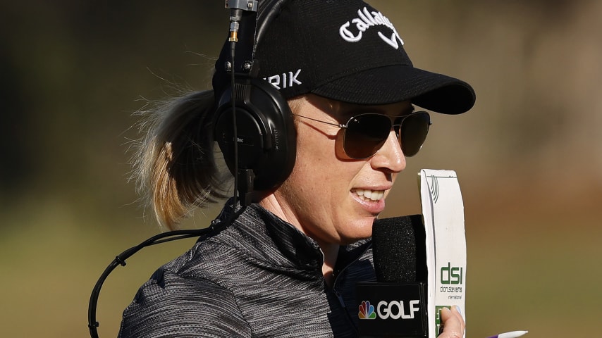 NAPLES, FLORIDA - DECEMBER 18: Morgan Pressel of the United States looks on during the second round of the CME Group Tour Championship at Tiburon Golf Club on December 18, 2020 in Naples, Florida. (Photo by Michael Reaves/Getty Images)