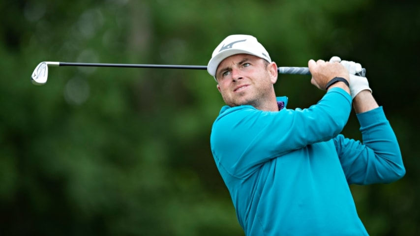 Dan McCarthy leads as play suspended in second round at Veritex Bank Championship