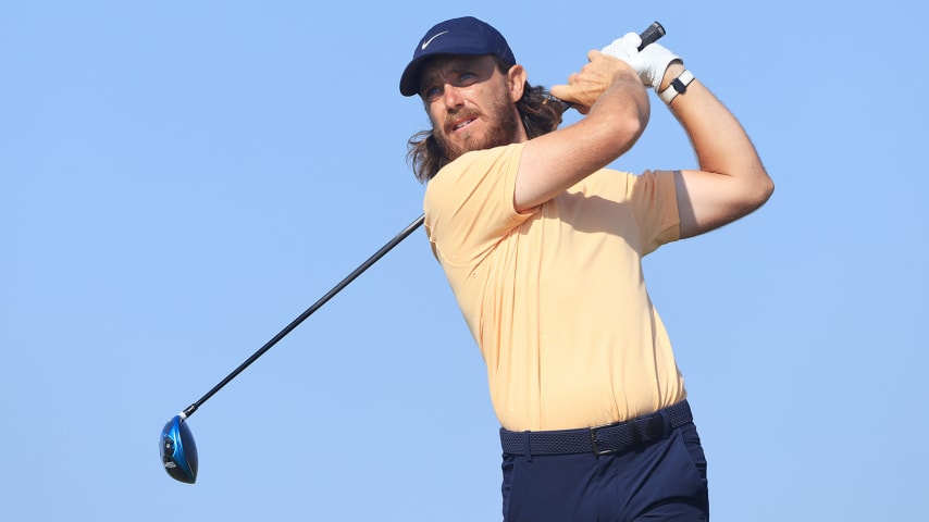 KIAWAH ISLAND, SOUTH CAROLINA - MAY 21: Tommy Fleetwood of England plays his shot from the 15th tee during the second round of the 2021 PGA Championship at Kiawah Island Resort's Ocean Course on May 21, 2021 in Kiawah Island, South Carolina. (Photo by Sam Greenwood/Getty Images)