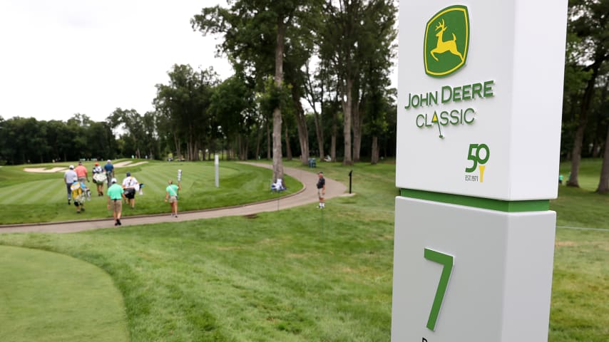 SILVIS, ILLINOIS - JULY 09: The seventh tee during the second round of the John Deere Classic at TPC Deere Run on July 09, 2021 in Silvis, Illinois. (Photo by Andy Lyons/Getty Images)
