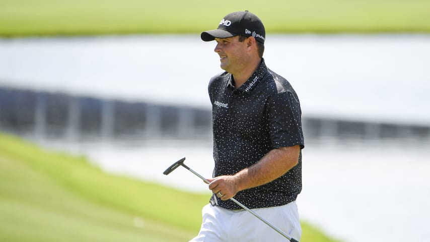 MEMPHIS, TN - AUGUST 04: Patrick Reed with putter at the 18th hole prior to the World Golf Championships-FedEx St. Jude Invitational at TPC Southwind on August 4, 2021 in Memphis, Tennessee. (Photo by Tracy Wilcox/PGA TOUR via Getty Images)