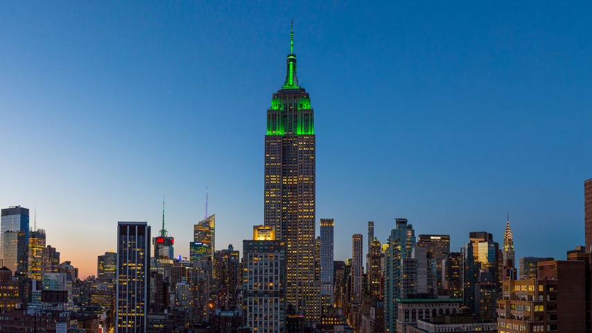 Empire State Building to shine in green in honor of the 2021 THE NORTHERN TRUST