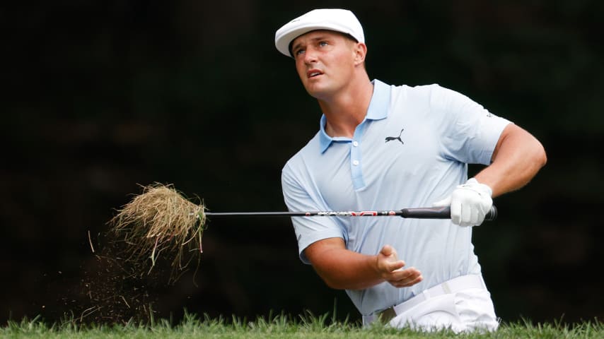 Wild ride for Bryson DeChambeau leaves him tied with Patrick Cantlay at BMW Championship