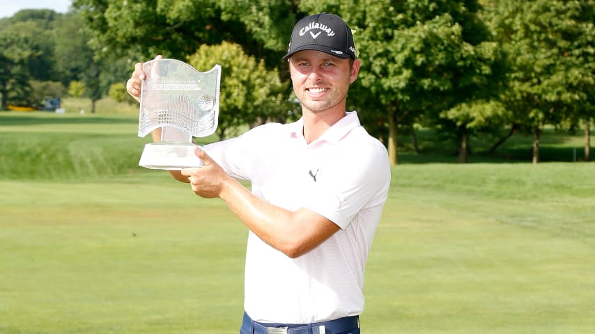 Adam Svensson blitzes front nine to win Nationwide Children’s Hospital Championship