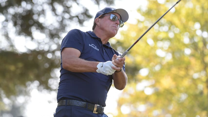 Phil Mickelson in contention at Fortinet Championship