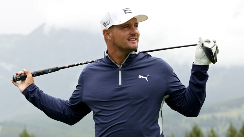 BIG SKY, MONTANA - JULY 05: Bryson DeChambeau poses for photos during Capital One's The Match: Champions For Change - Previews at The Reserve at Moonlight Basin on July 05, 2021 in Big Sky, Montana. (Photo by Dylan Buell/Getty Images for The Match)