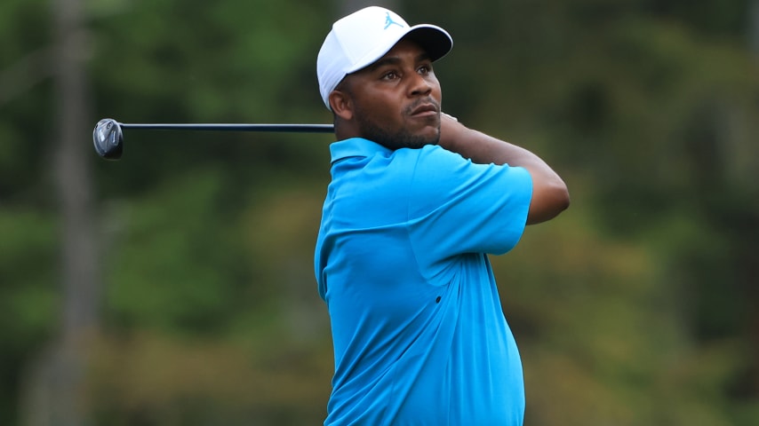 Expectant father Harold Varner III in contention at Sanderson Farms