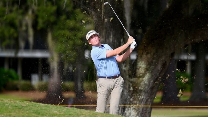 PGA TOUR University alum Jonathan Brightwell scrambles to first-round lead at Korn Ferry Tour Qualifying Tournament’s Final Stage