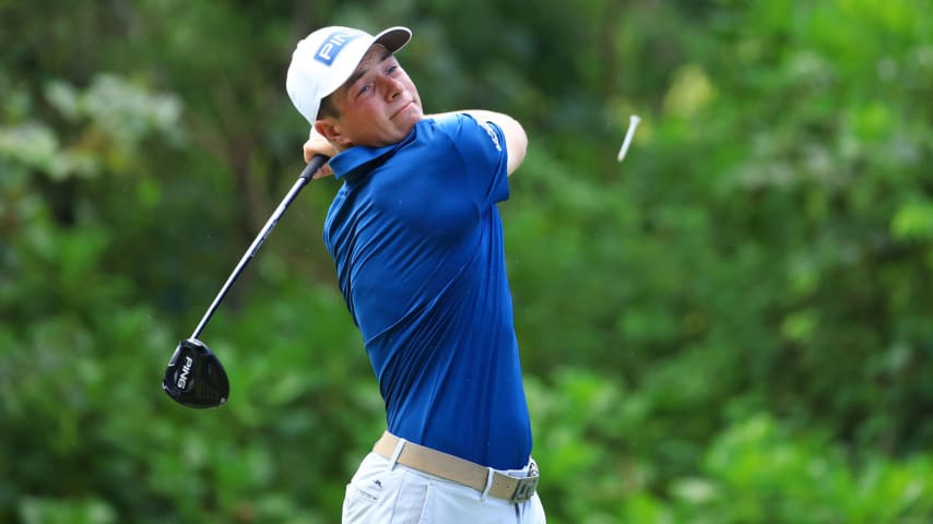 Viktor Hovland shoots 62 to lead by two at World Wide Technology Championship at Mayakoba