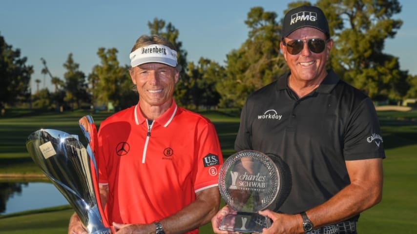 Bernhard Langer wins record sixth Schwab Cup, Phil Mickelson wins season finale