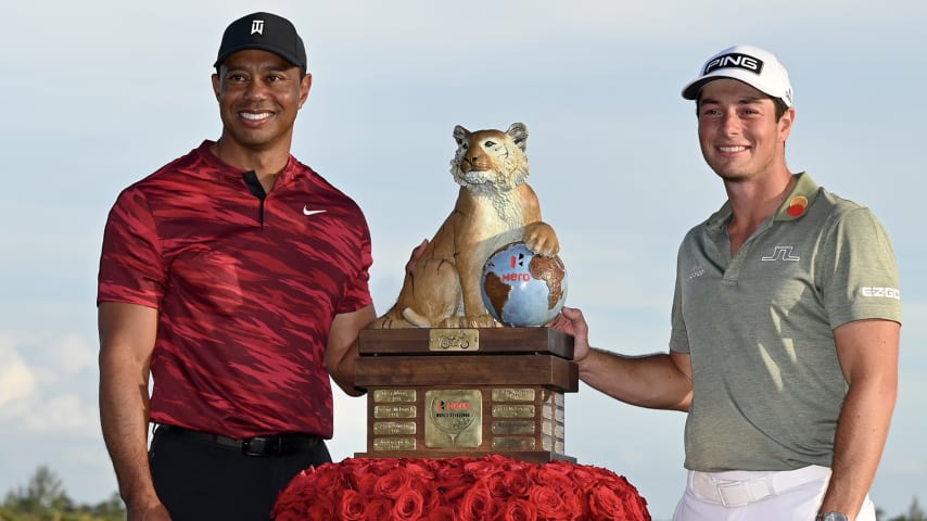 Viktor Hovland surge leads to trophy at Hero World Championship