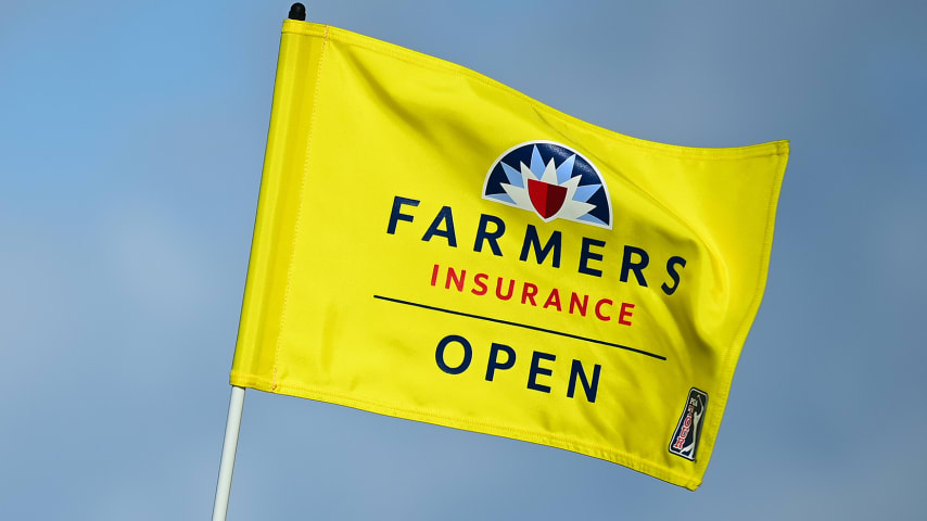 SAN DIEGO, CALIFORNIA - JANUARY 29: A flag is seen during round two of the Farmers Insurance Open at Torrey Pines on January 29, 2021 in San Diego, California. (Photo by Donald Miralle/Getty Images)
