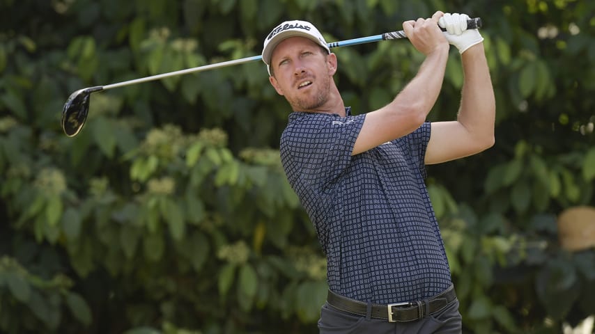 PANAMA CITY, PANAMA - FEBRUARY 05: Gregor Main of the United States plays a tee shot on the fourth hole during the third round of The Panama Championship at Panama Golf Club on February 5, 2022 in Panama City, Panama. (Photo by Stan Badz/PGA TOUR)