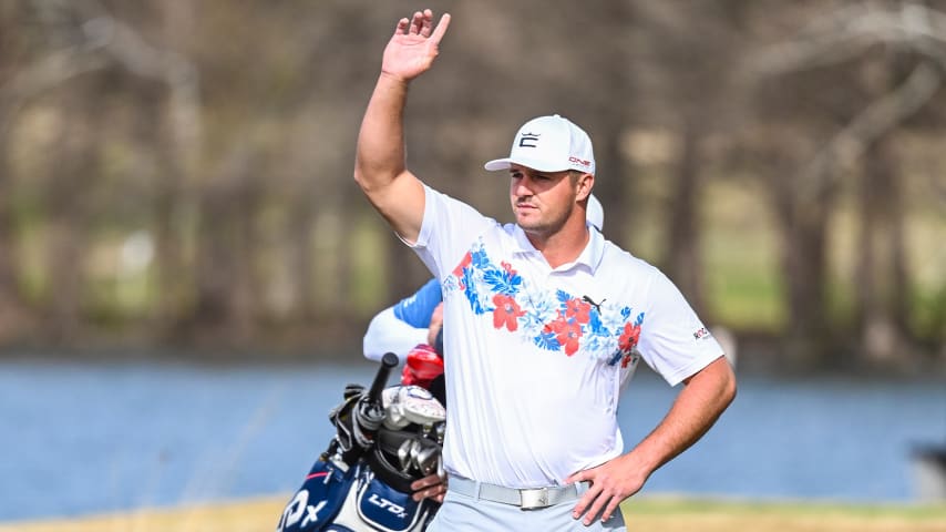 Bryson DeChambeau rides rules relief in injury return, floats long drive appearance after Masters