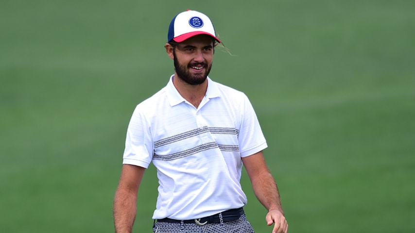 AUGUSTA, GA - APRIL 06:  Amateur Curtis Luck of Australia reacts to his putt on the second hole during the first round of the 2017 Masters Tournament at Augusta National Golf Club on April 6, 2017 in Augusta, Georgia.  (Photo by Harry How/Getty Images)