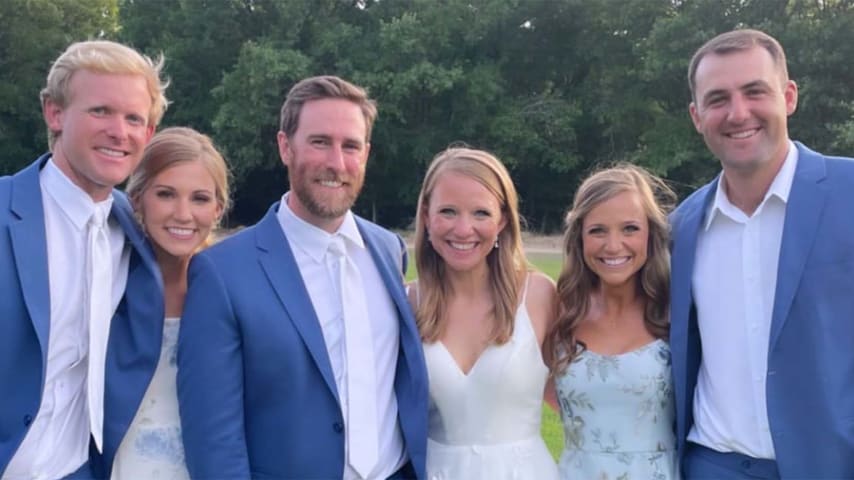 Scottie Scheffler attends sister-in-law's wedding after Charles Schwab runner-up