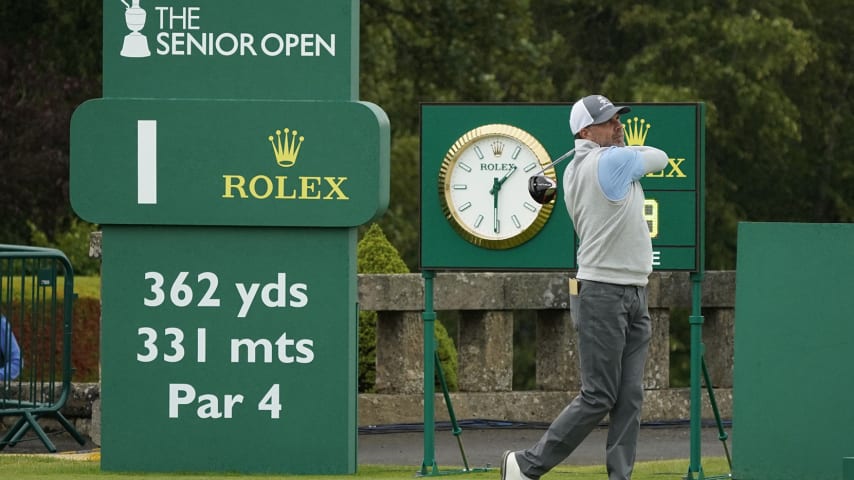 AUCHTERARDER, SCOTLAND - JULY 24: Doug Barron of United States in action during Day Four of The Senior Open Presented by Rolex at The King's Course, Gleneagles on July 24, 2022 in Auchterarder, Scotland, United Kingdom. (Photo by Phil Inglis/Getty Images)