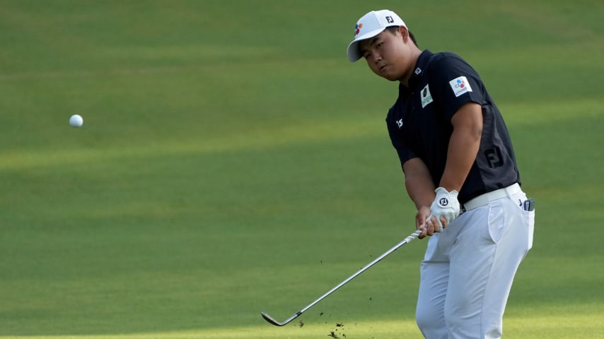 Tom Kim going places in a hurry, among leaders at Wyndham