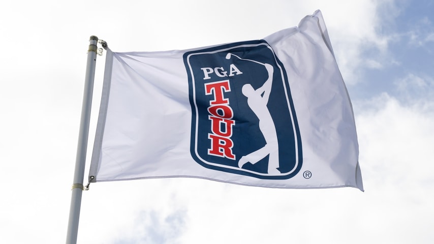 GREAT EXUMA, BAHAMAS - JANUARY 12: PGA TOUR flag during the first round of the Korn Ferry Tour's The Bahamas Great Exuma Classic at Sandals Emerald Bay golf course on January 12, 2020 in Great Exuma, Bahamas. (Photo by Ben Jared/PGA TOUR via Getty Images)