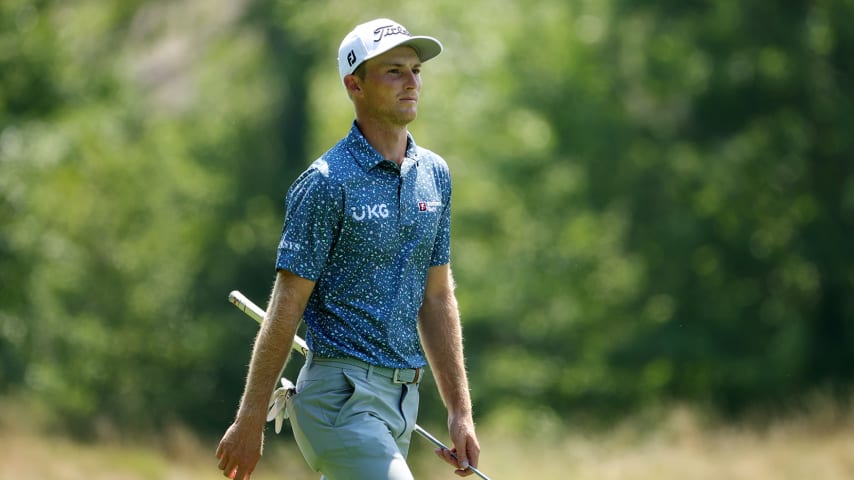 MEMPHIS, TENNESSEE - AUGUST 14: Will Zalatoris of the United States walks along the second hole during the final round of the FedEx St. Jude Championship at TPC Southwind on August 14, 2022 in Memphis, Tennessee. (Photo by Stacy Revere/Getty Images)