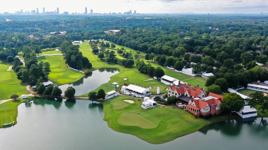 An aerial view of East Lake Golf Club in Atlanta, host of the TOUR Championship. (Ben Jared/PGA TOUR)