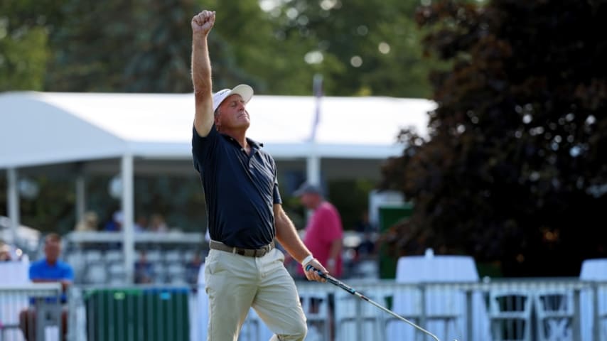 66-year-old Fred Funk shoots 65 to lead The Ally Challenge