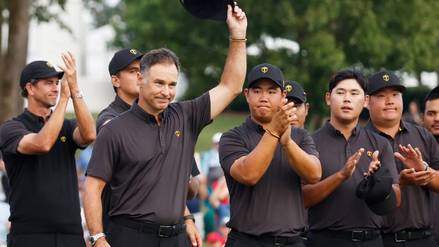 Charlie Woods shoots career-low 68 with dad Tiger as caddie