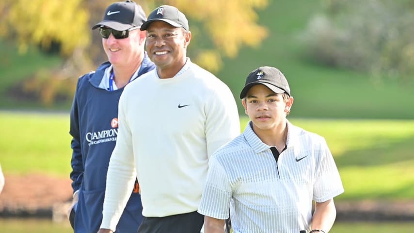 Updates on Tiger and Charlie Woods from Saturday at the PNC Championship