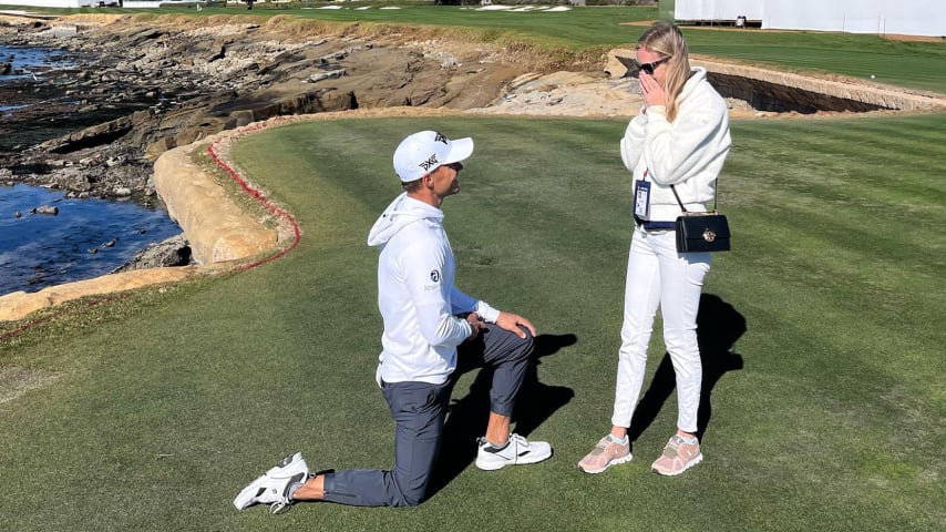 Eric Cole launches Pebble Beach debut with marriage proposal, cards 65