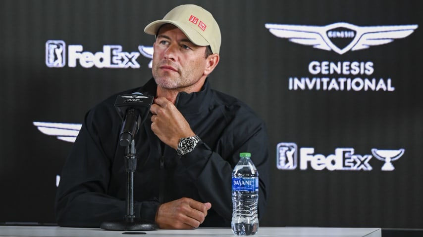 PACIFIC PALISADES, CA - FEBRUARY 15:  during practice for the Genesis Invitational at Riviera Country Club on February 15, 2023 in Pacific Palisades, California. (Photo by Keyur Khamar/PGA TOUR via Getty Images)