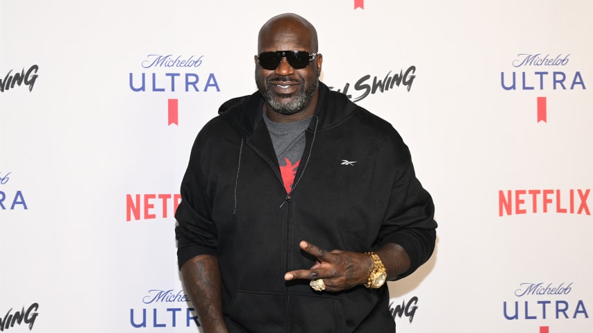  11: Shaq attends Michelob Ultra & Netflix “Full Swing” Premiere & Super Bowl After Party on February 11, 2023 in Phoenix, Arizona. (Photo by Daniel Boczarski/Getty Images)