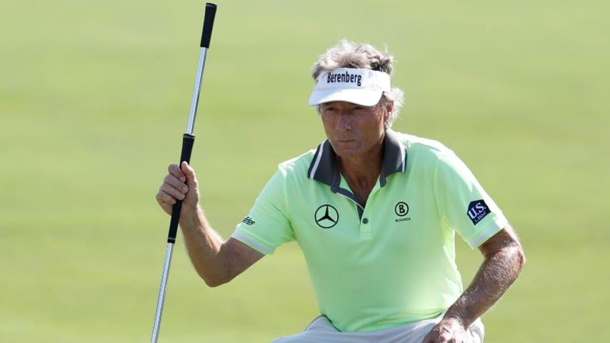 Bernhard Langer, Paul Goydos share lead at Chubb Classic