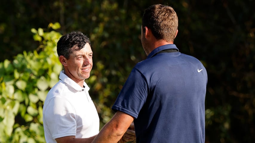 Rory McIlroy tops Scottie Scheffler in star-studded Consolation match