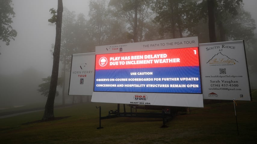 The HomeTown Lenders Championship has been reduced to a 54-hole tournament due to weather.