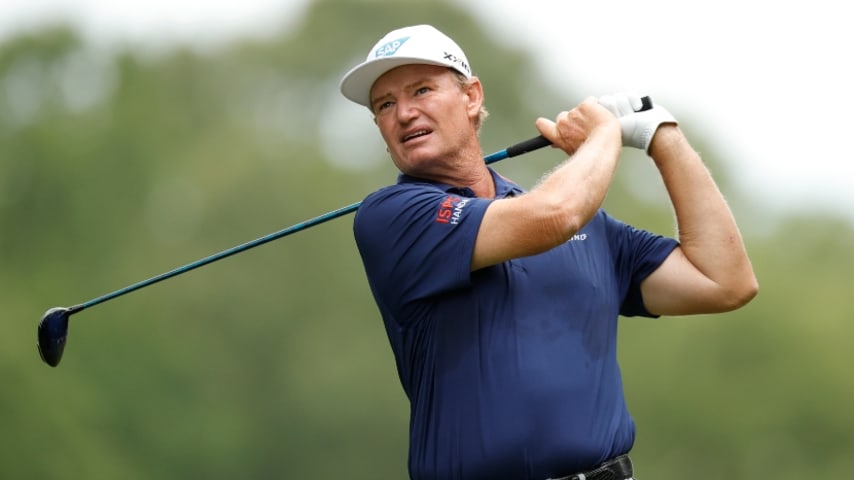 Ernie Els takes lead at Regions Tradition with second-round 66