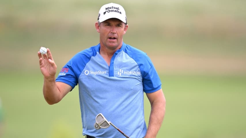 Padraig Harrington takes three-shot lead at KitchenAid Senior PGA Championship