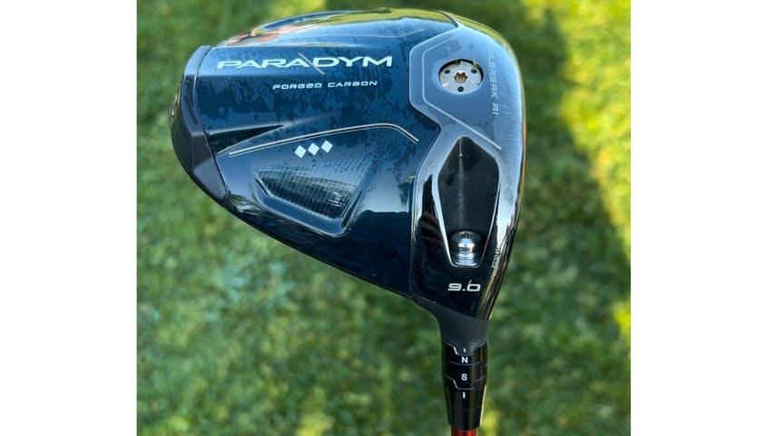 Steph Curry’s Callaway Paradym Triple Diamond at 9 degrees. (GolfWRX)