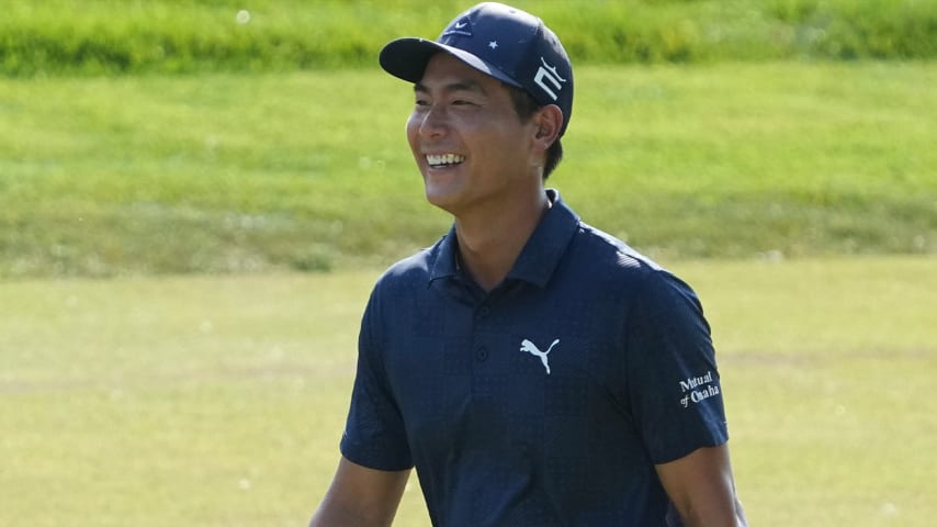 Justin Suh leads by one over Hideki Matsuyama at the Memorial