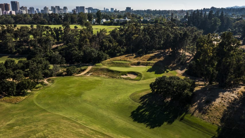 The par-4 sixth hole at The Los Angeles Country Club. (Credit USGA)