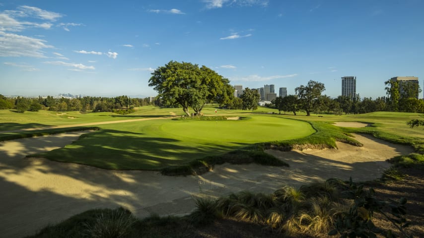 The fifteenth hole at The Los Angeles Country Club (North Course) in Los Angeles, Calif. on Monday, Sept. 26, 2022.  (Copyright USGA/J.D. Cuban)