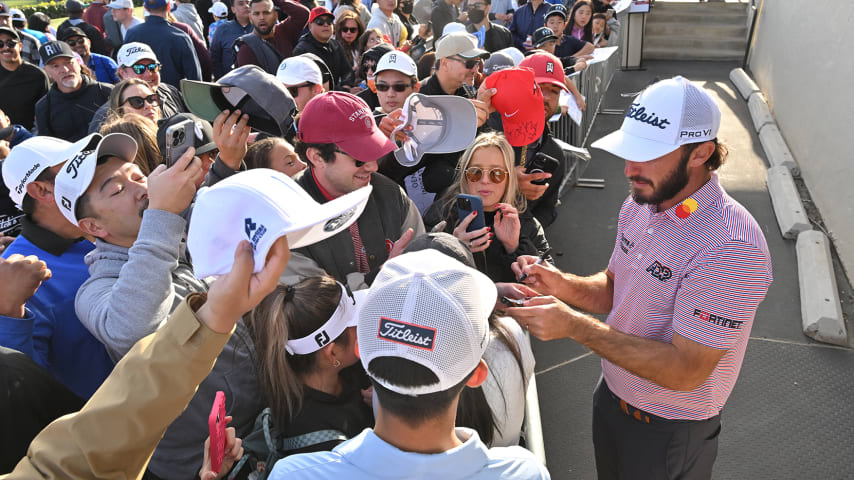 Max Homa, shown at this year’s Genesis Invitational, is a fan favorite in Los Angeles. (Ben Jared/PGA TOUR)