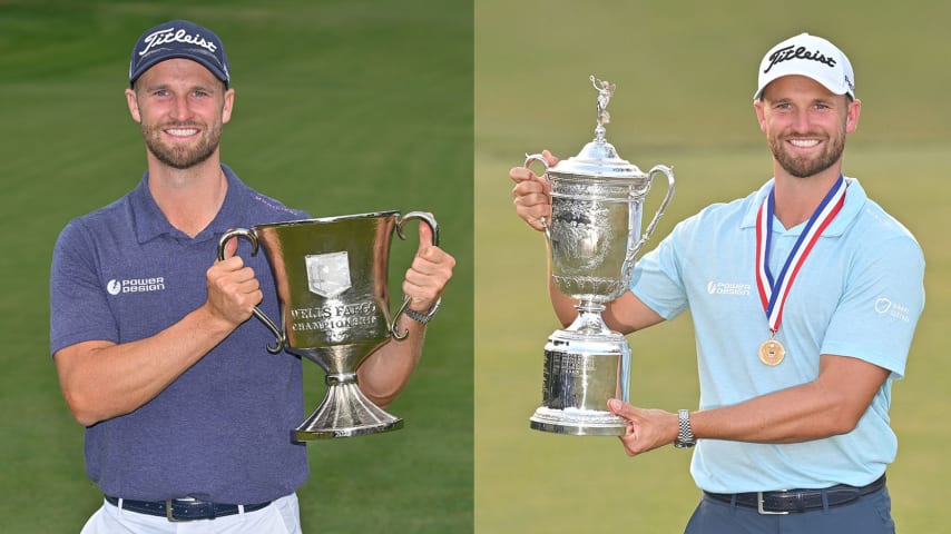 With victories at the Wells Fargo Championship and U.S. Open, Wyndham Clark stands No. 4 in the FedExCup. (Getty Images)