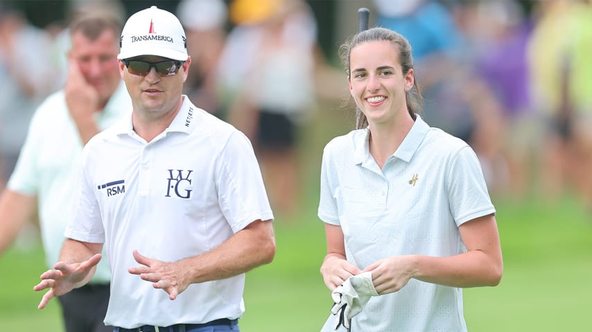 Iowa basketball’s Caitlin Clark a ‘rock star’ at John Deere Classic pro-am