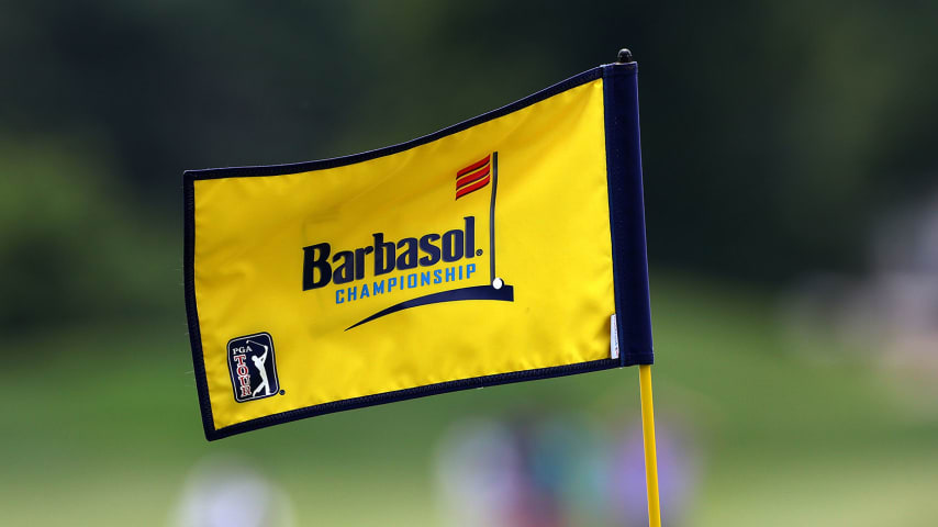 NICHOLASVILLE, KENTUCKY - JULY 06: The flag on the 8th green is shown during the pro-am prior to the Barbasol Championship at Keene Trace Golf Club on July 06, 2022 in Nicholasville, Kentucky. (Photo by Rob Carr/Getty Images)